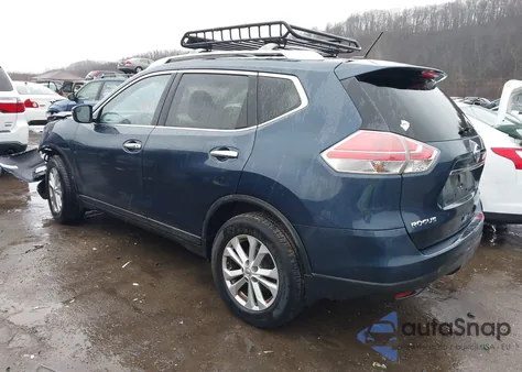 2016 Nissan Rogue Sv из США, поврежденный, VIN KNMAT2MV0GP593387